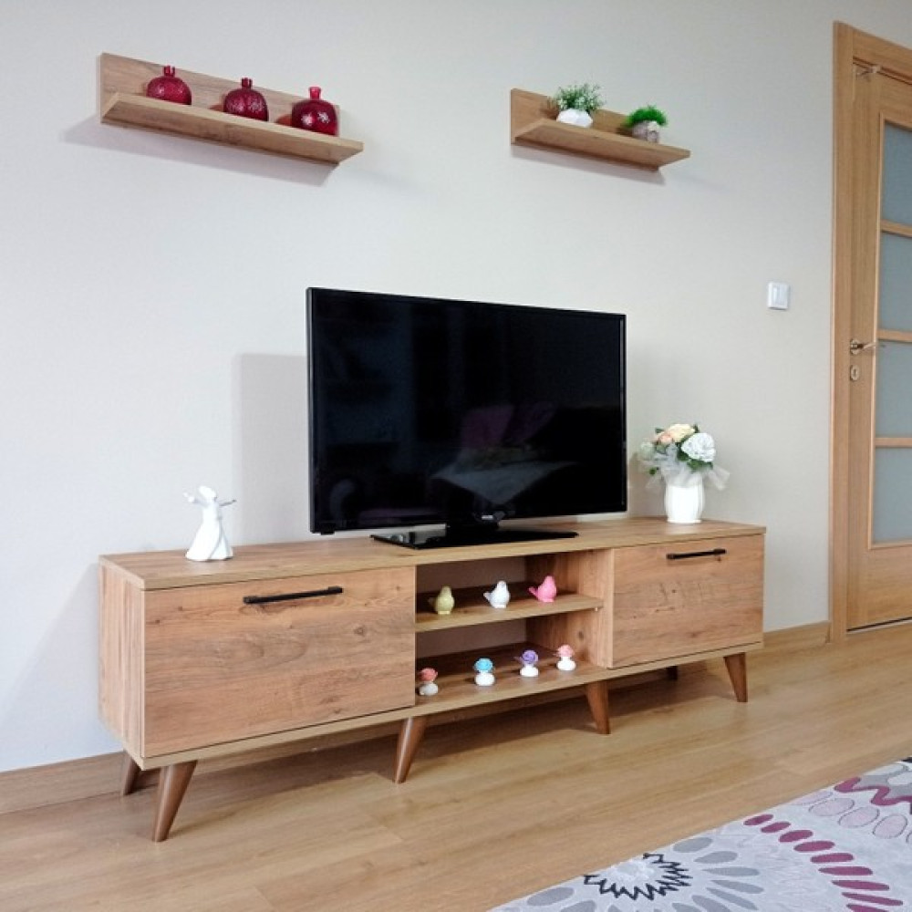 Mobilya Sepeti ( Ms 25 ) Tv Ünitesi Dolabı,raflı,ceviz Tv Ünitesi / Sehpası Fiyatı