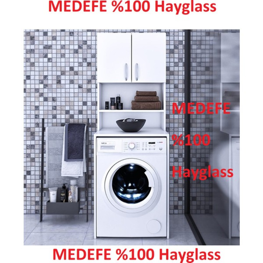Mobilya Tek %100 Mdf Çamaşır Makinası Dolabı - Beyaz Banyo Dolabı / Mobilyası Fiyatı