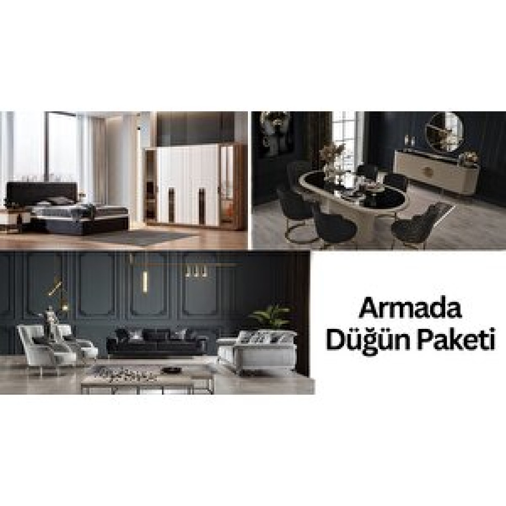 Mobilyabazari Armada Düğün Paketi Karyola - Baza & Başlık Fiyatı