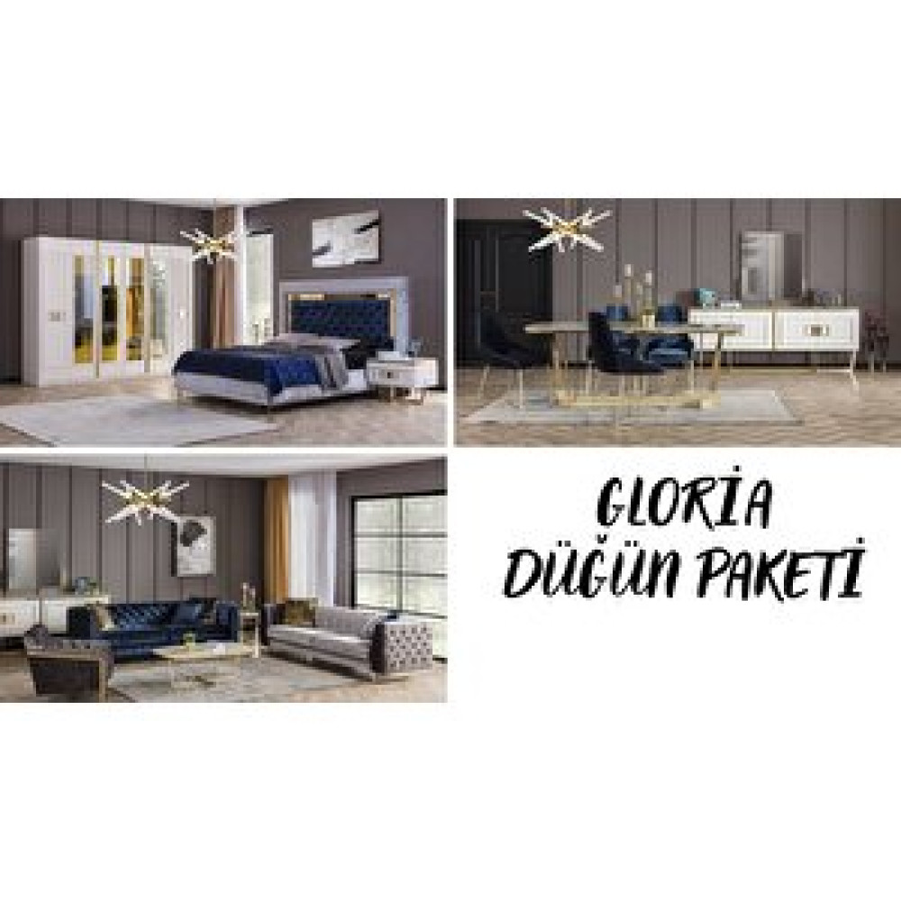 Mobilyabazari Gloria Düğün Paketi Karyola - Baza & Başlık Fiyatı