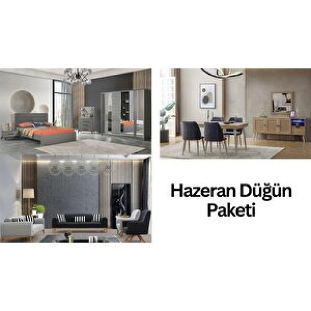 Mobilyabazari Hazeran Düğün Paketi Karyola - Baza & Başlık Fiyatı