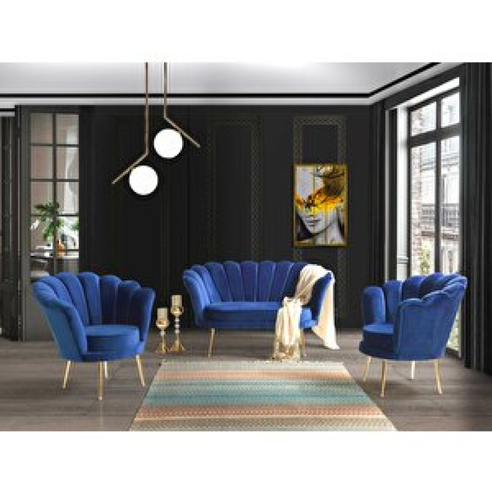 Mobilyabazari İnci Mavi 2+1+1 Çay Seti (salon,balkon,cafe,ofis) Koltuk Takımı / Seti Fiyatı