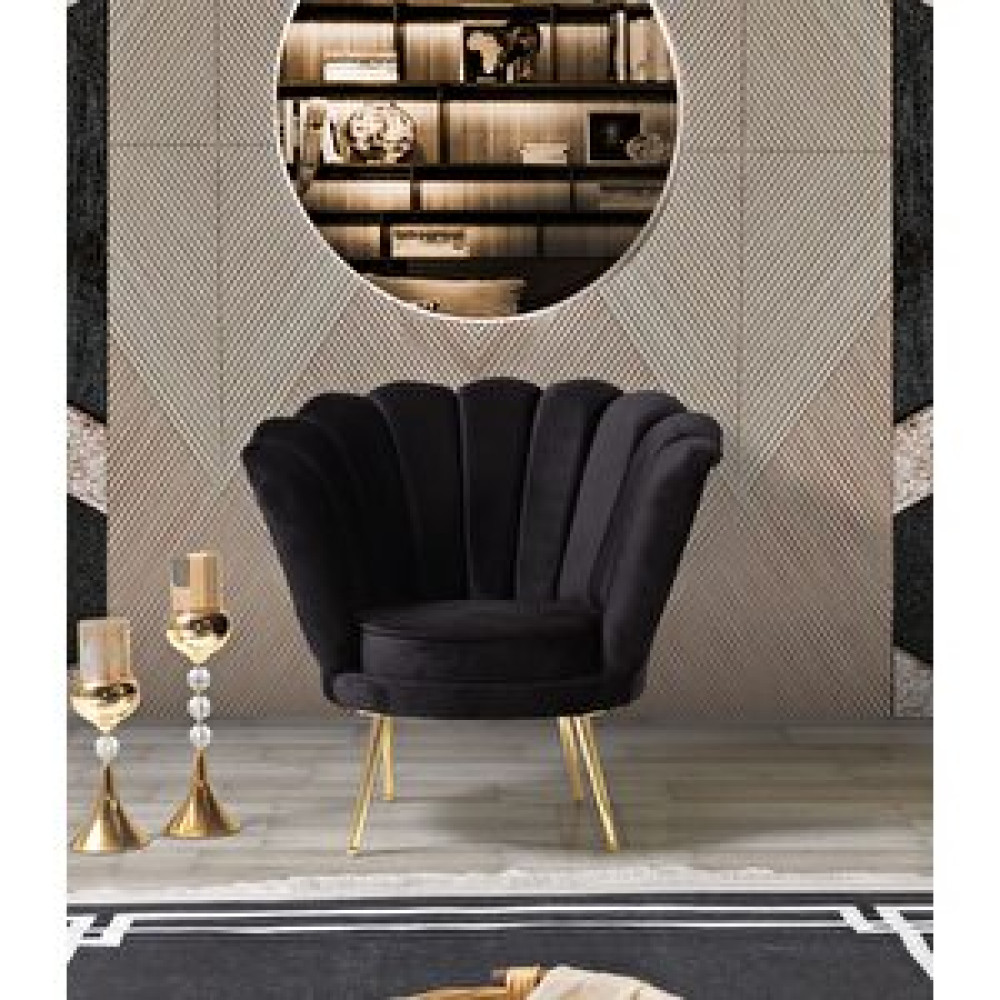 Mobilyabazari İnci Siyah Çay Seti Tekli Koltuk,berjer (balkon, Salon, Cafe, Ofis) Tekli Koltuk & Berjer Fiyatı