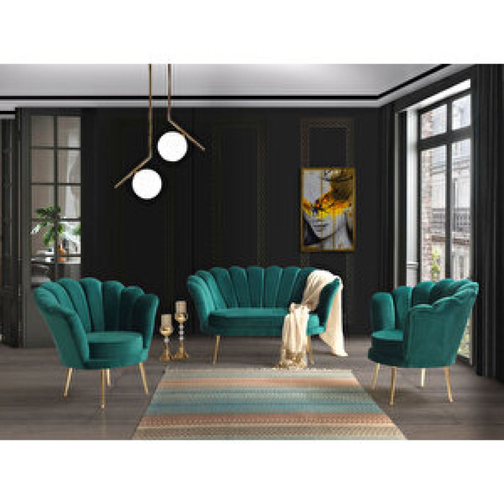 Mobilyabazari İnci Zümrüt 2+1+1 Çay Seti (salon, Balkon, Cafe Ofis) Koltuk Takımı / Seti Fiyatı