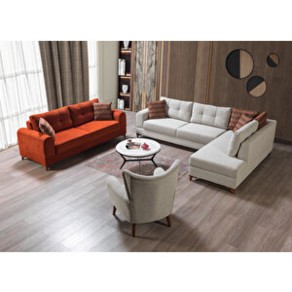 Mobilyabazari Merve Köşe Koltuk Takımı (köşe Koltuk ,üçlü Koltuk ,berjer) Koltuk Takımı / Seti Fiyatı