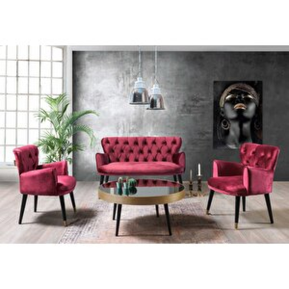 Mobilyabazari Vega Bordo 2+1+1 Çay Seti (salon, Balkon,cafe, Ofis) Koltuk Takımı / Seti Fiyatı