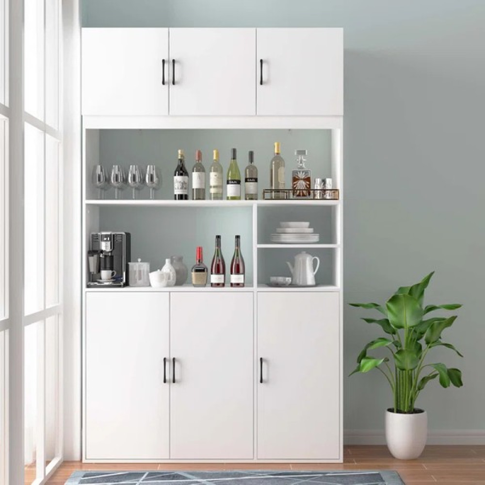 Mobilyanı Tasarla Tamamı Mdf 6 Kapaklı Açık Raflı Mini Fırın Dolabı ve Kiler Dolabı Mutfak Dolabı / Mobilyası Fiyatı