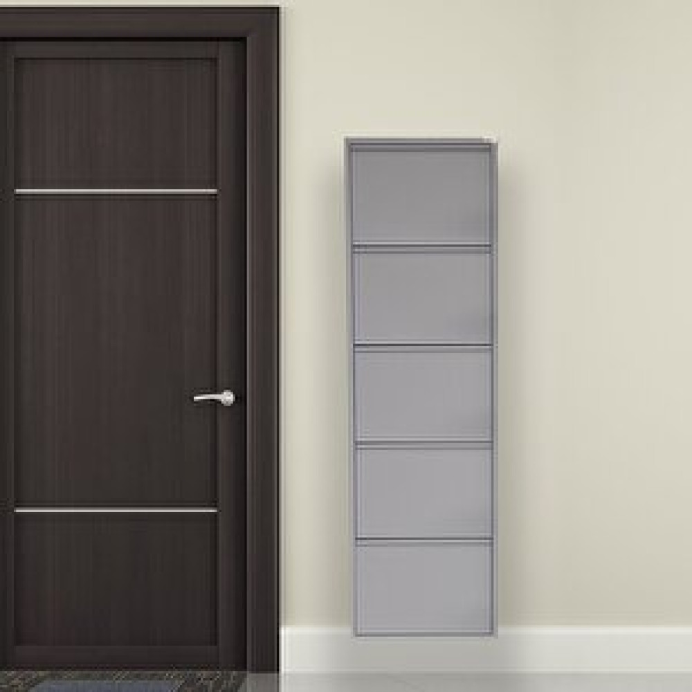 Mobilyapratik Gri Metal Ayakkabılık Mac5 - 5 Kapaklı - 50x15x169 H 5 Kapaklı Ayakkabı Saklama Kutusu Fiyatı