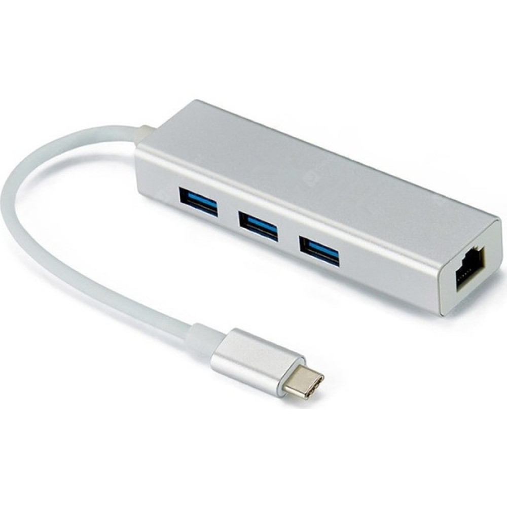 Mobitell Type-C To 3x USB Hub ve Gigabit Ethernet Adaptör Bilgisayar Çevirici ve Adaptörü Fiyatı