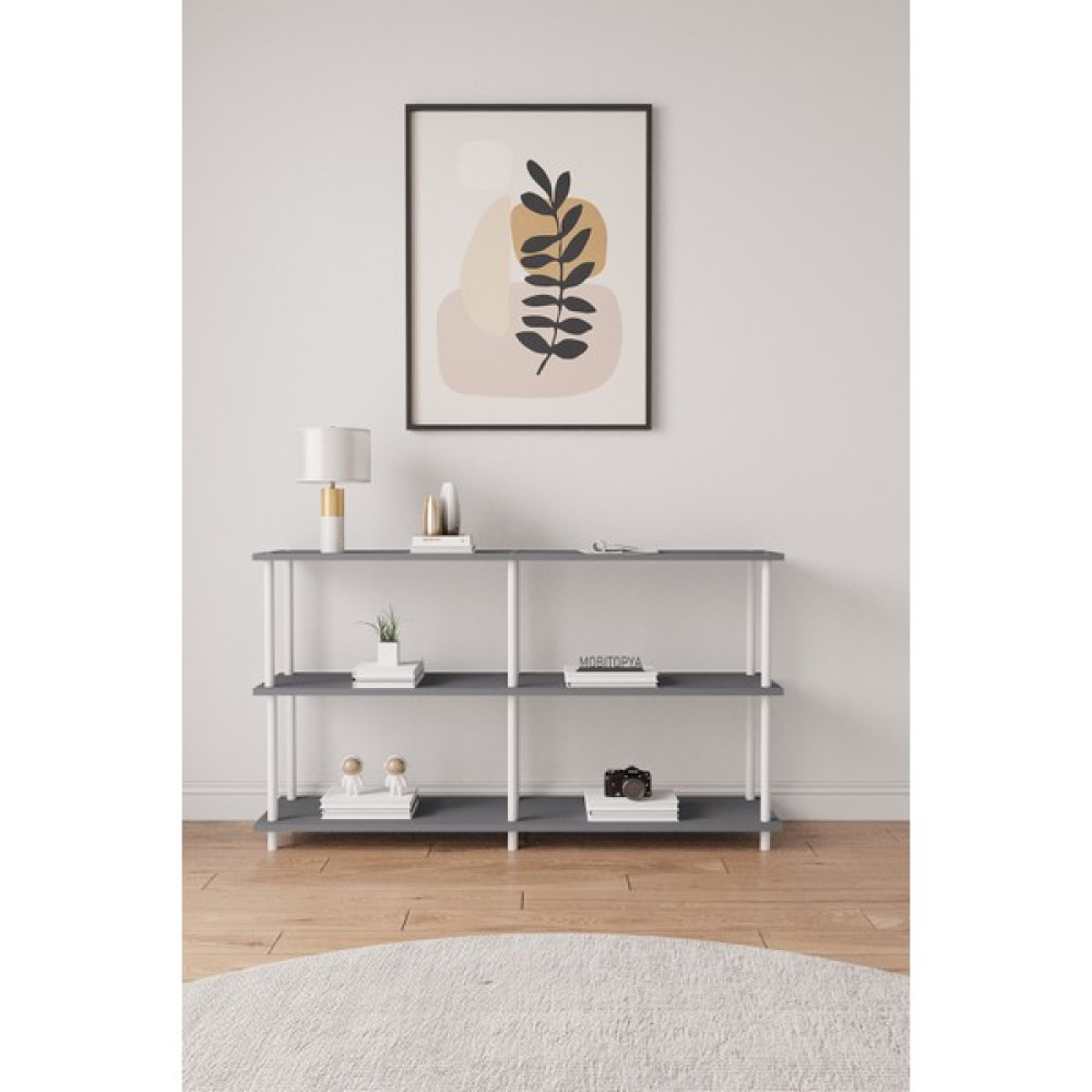 Mobitopya Çevir Kur 150 cm Raflı Konsol Antrasit Bd - 150x74x29 Konsol Mobilya Fiyatı