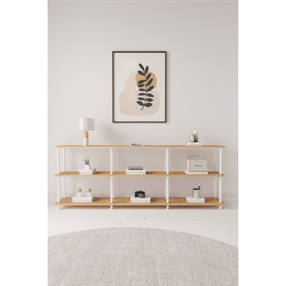 Mobitopya Çevir Kur 200 cm Raflı Konsol Atlantik Çam Bd - 200x74x29 Konsol Mobilya Fiyatı