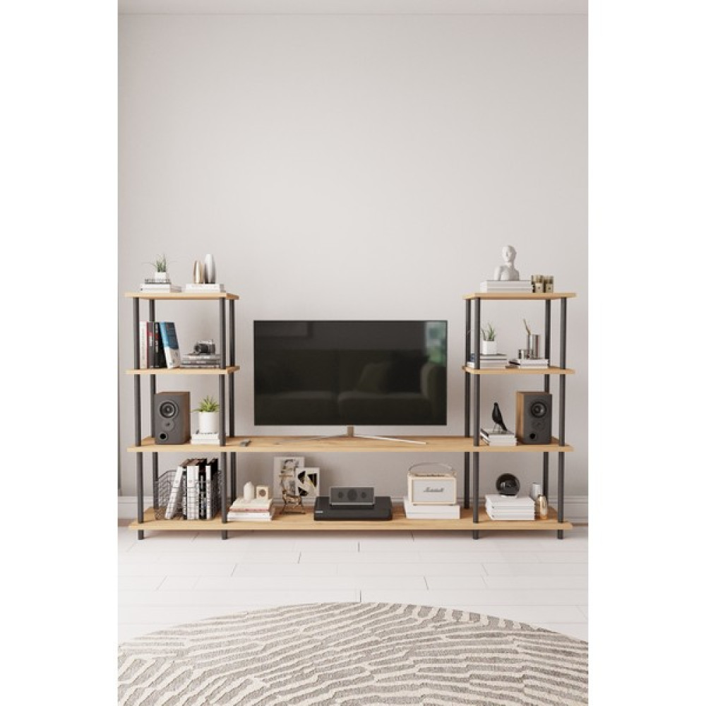 Mobitopya Çevir Kur 200 cm Tv Ünitesi Atlantik Çam Tv Ünitesi / Sehpası Fiyatı