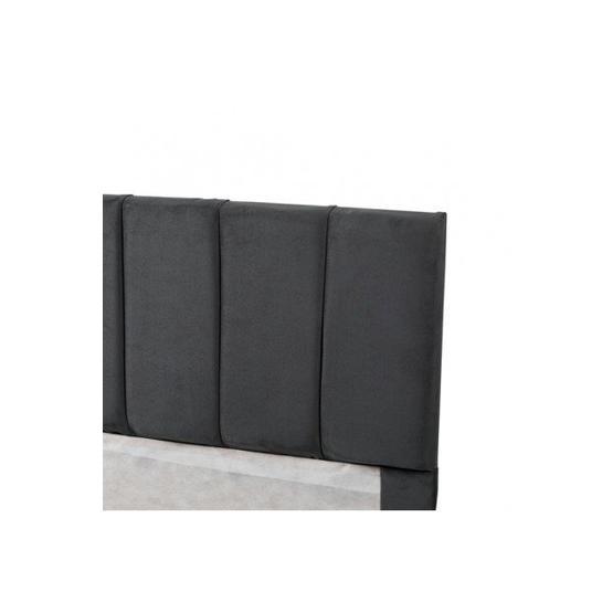 Mobpazar Gri Çift Kişilik 150 cm Kamelya Kumaş Baza Başlığı