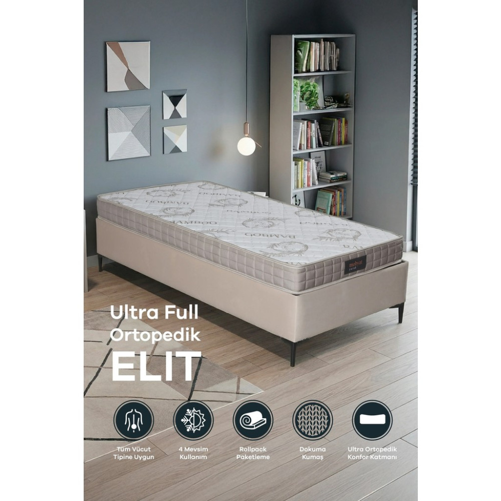 Mobyat Ultra Full Ortopedik Elit Sünger Yatak Yavrulu Yatak Ranza Yatağı Misafir Yatağı Dayanıklı Konforlu Yer Yatağı (80x200) - Beyaz - Kahve Yatak Fiyatı
