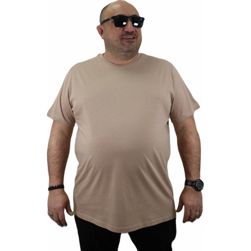 Moc Grande Mocgrande Büyük Beden Basic Tişört 11100 Bej Erkek T-shirt Fiyatı