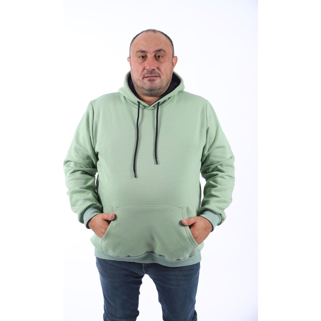 Moc Grande Mocgrande Büyük Beden Erkek Basic Sweat Kapüşonlu 11700-CAGLA Erkek Sweatshirt Fiyatı