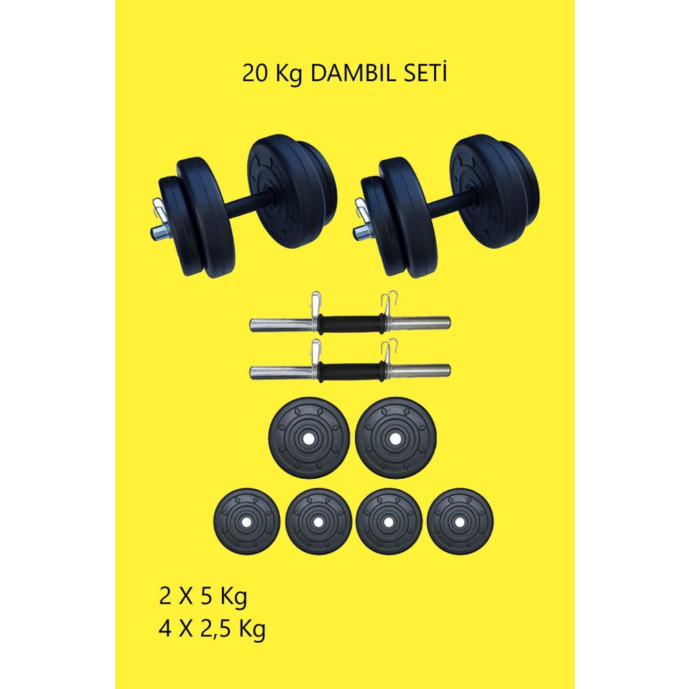 Moccastyle 20 Kg Dambıl Seti Ağırlık Ve Vücut Geliştirme Seti (20 KG PLAKA AĞIRLIĞI) Dambıllar & El / Ayak Ağırlıkları Fiyatı