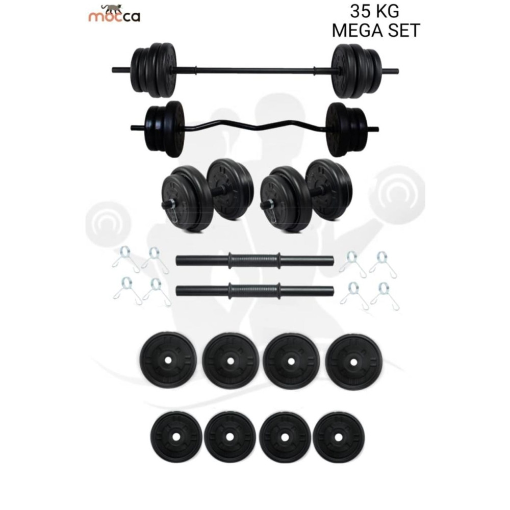 Moccastyle 38 Kg Z-barlı Megaset Halter Seti Ve Dambıl Seti Ağırlık Fitness Seti Dambıllar & El / Ayak Ağırlıkları Fiyatı