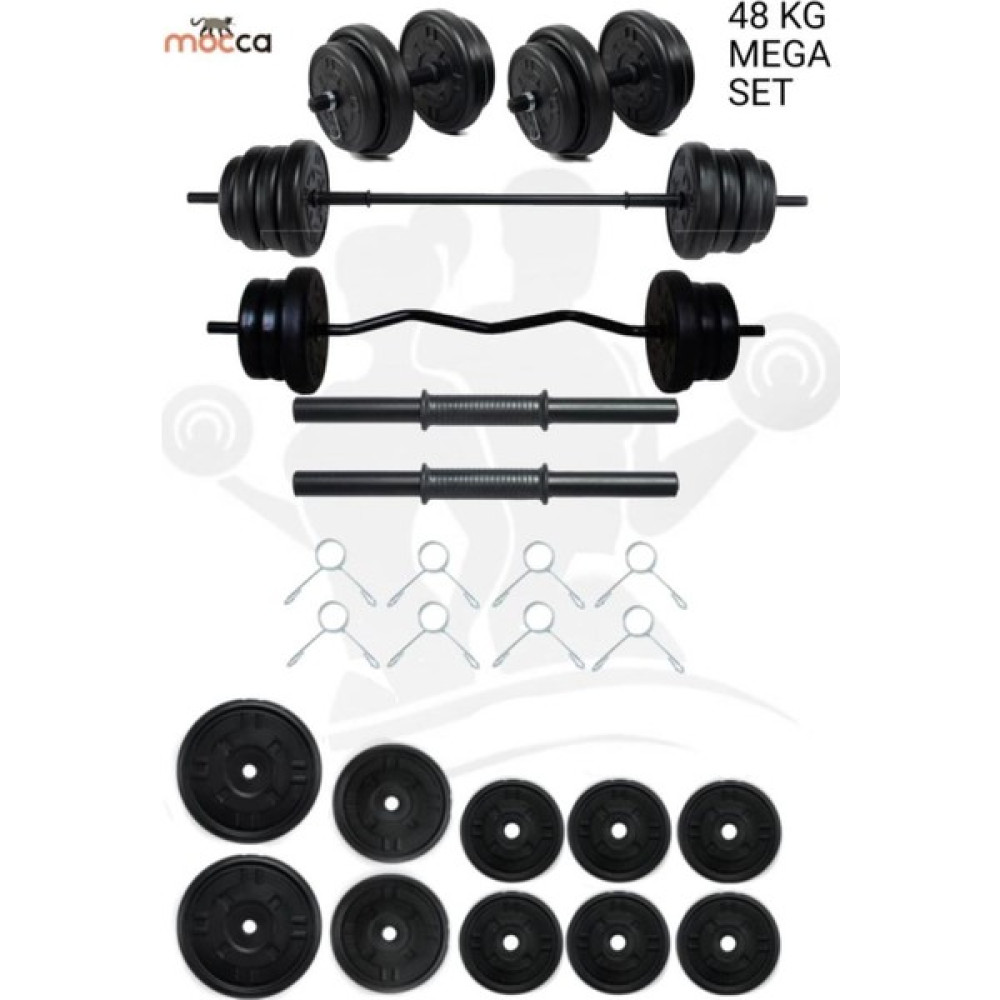Moccastyle 48 kg Z-Barlı Megaset Halter Seti ve Dambıl Seti ,ağırlık Seti , Fitness Seti Dambıllar & El / Ayak Ağırlıkları Fiyatı