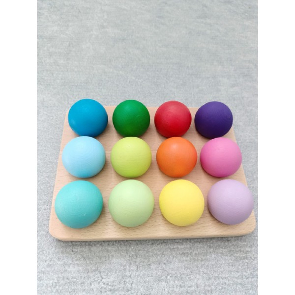 Moccotoys Montessori Eşleştirme Tablalı 12'li Top Bebek Oyuncakları Fiyatı