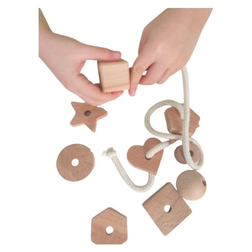 Moccotoys Montessori Giz Torbası ve Ip Geçir Geometrik Şekiller Ikili Oyunu - Renksiz Bebek Oyuncakları Fiyatı