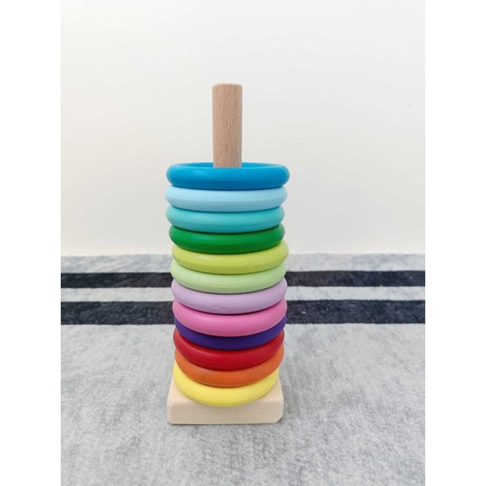 Moccotoys Montessori Renkli Halkalar (Masif Ahşap) Bebek Oyuncakları Fiyatı