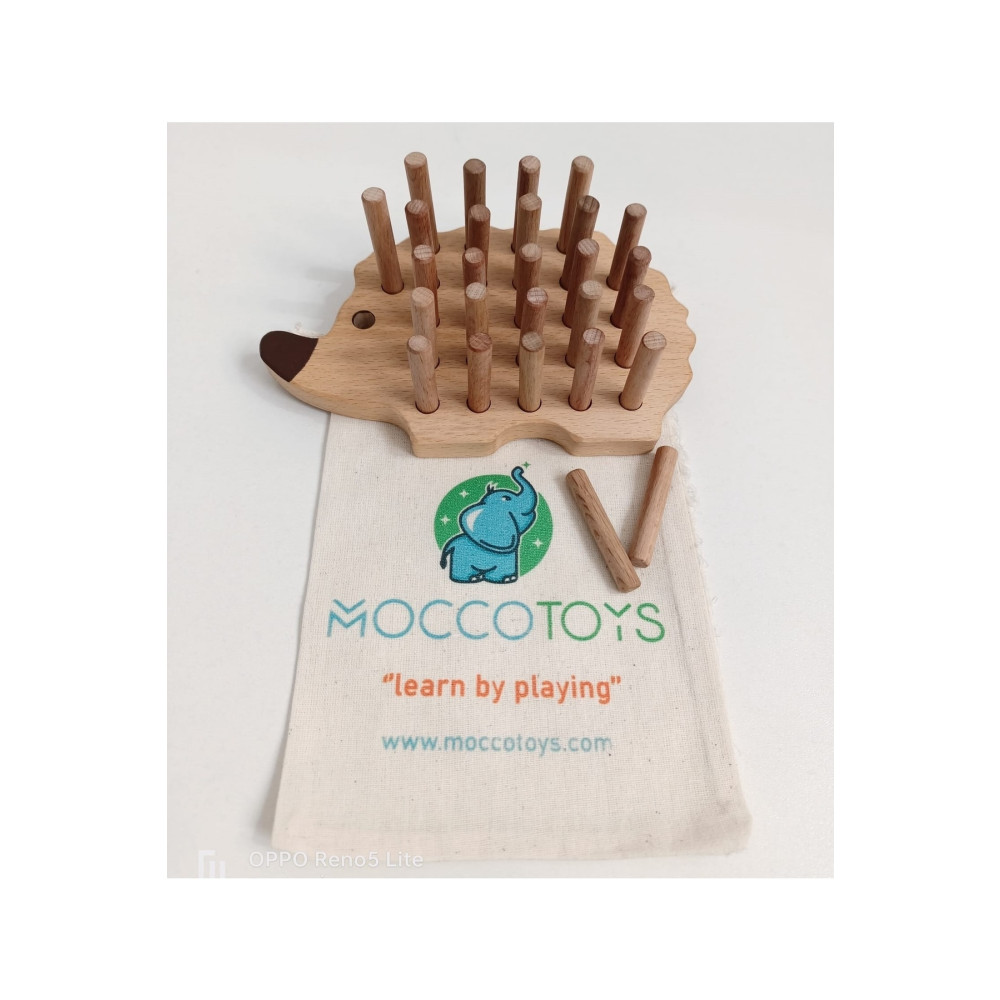Moccotoys Tak Çıkar Ahsap Kirpi & Montessori & Masif Ahşap Oyunu Bebek Oyuncakları Fiyatı