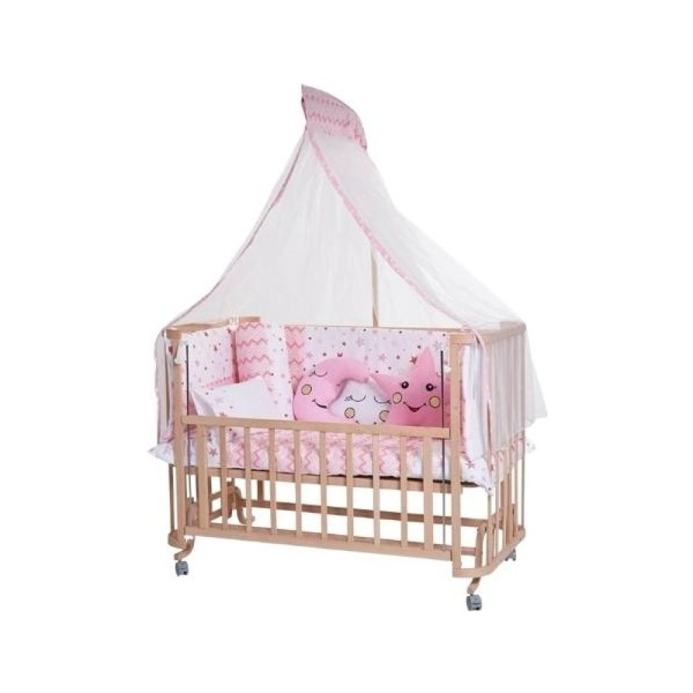 Moda Bebekler Ahşap Anne Yanı Beşik - Pembe Beşik Fiyatı