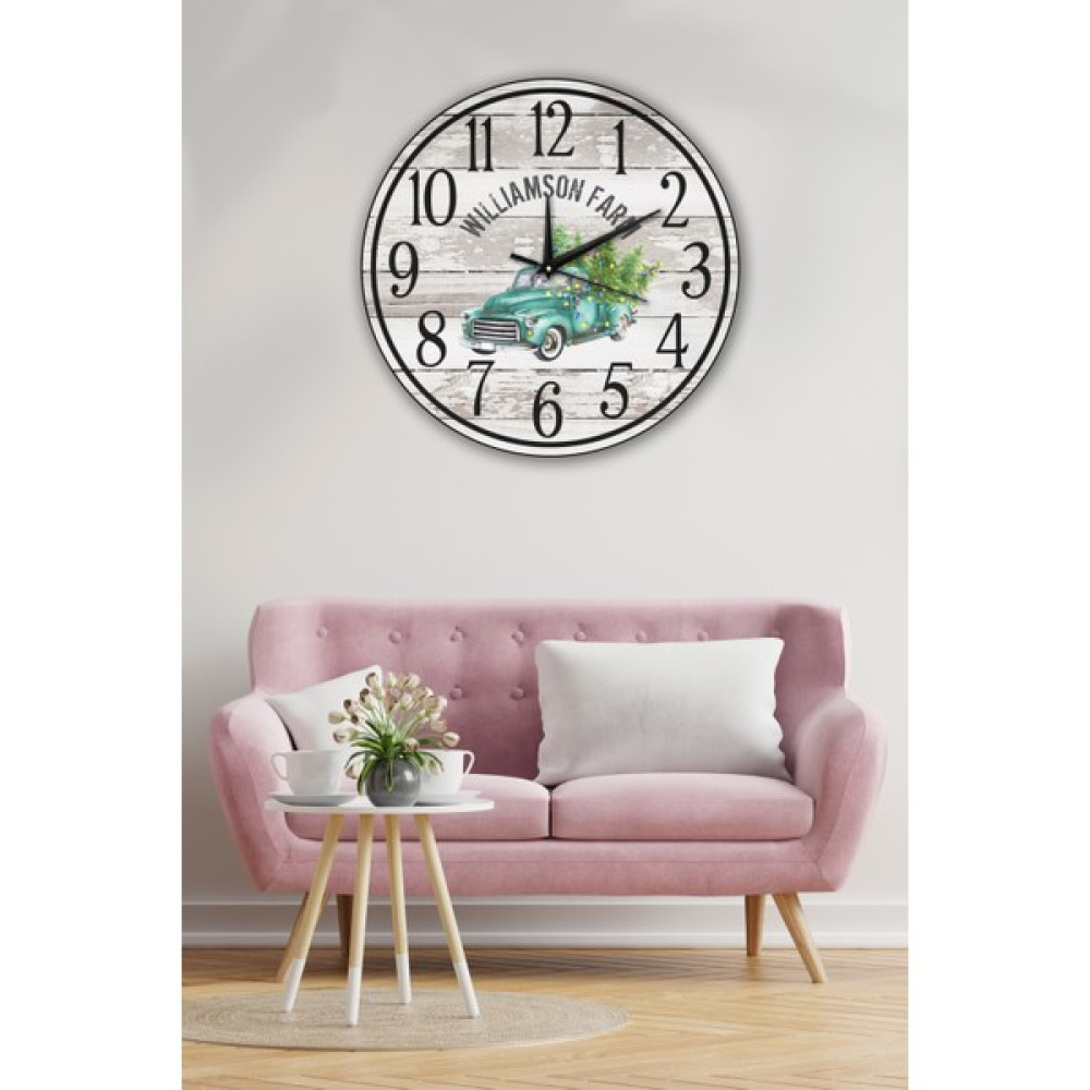 Moda Bilge Retro Tasarımlı Duvar Saati - Renkli - 50 x 50 cm Dekoratif Saat Fiyatı