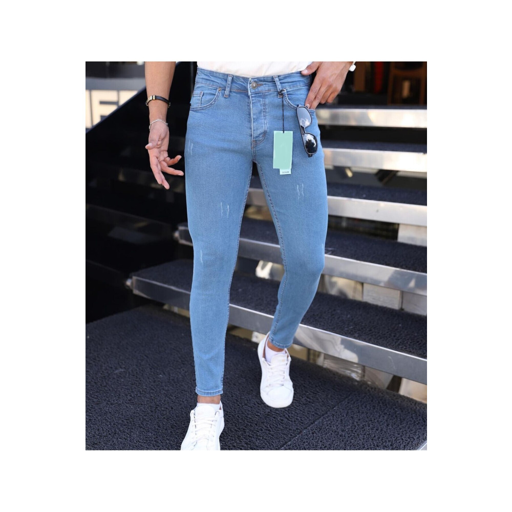 moda biz Erkek Açık Mavi Italyan Kesim Denım Jean Kot Pantolon 36/30 Beden Bayan Jeans / Kot Pantolon Fiyatı