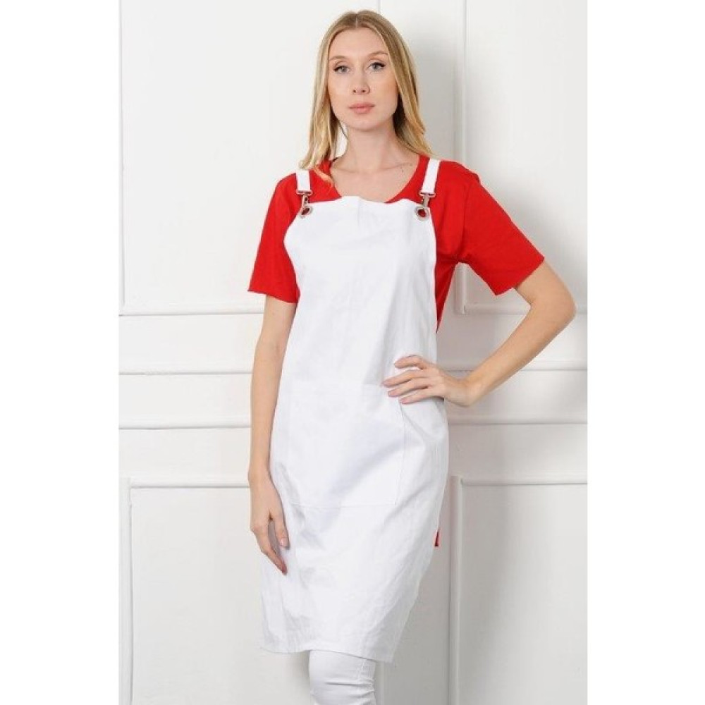 Moda Canel Askılı Masterchef Önlük - Standart - Beyaz Mutfak Önlüğü Fiyatı