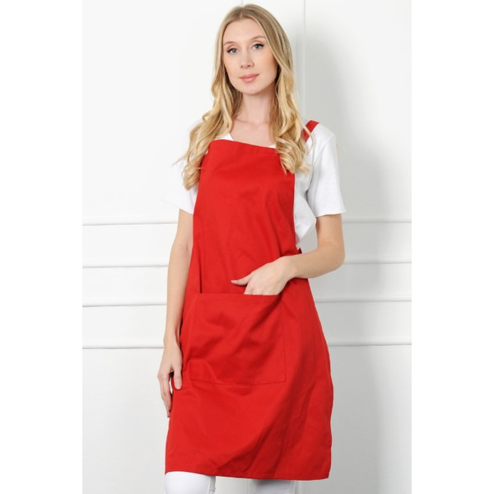 Moda Canel Askılı Masterchef Önlük - Standart - Kırmızı Mutfak Önlüğü Fiyatı