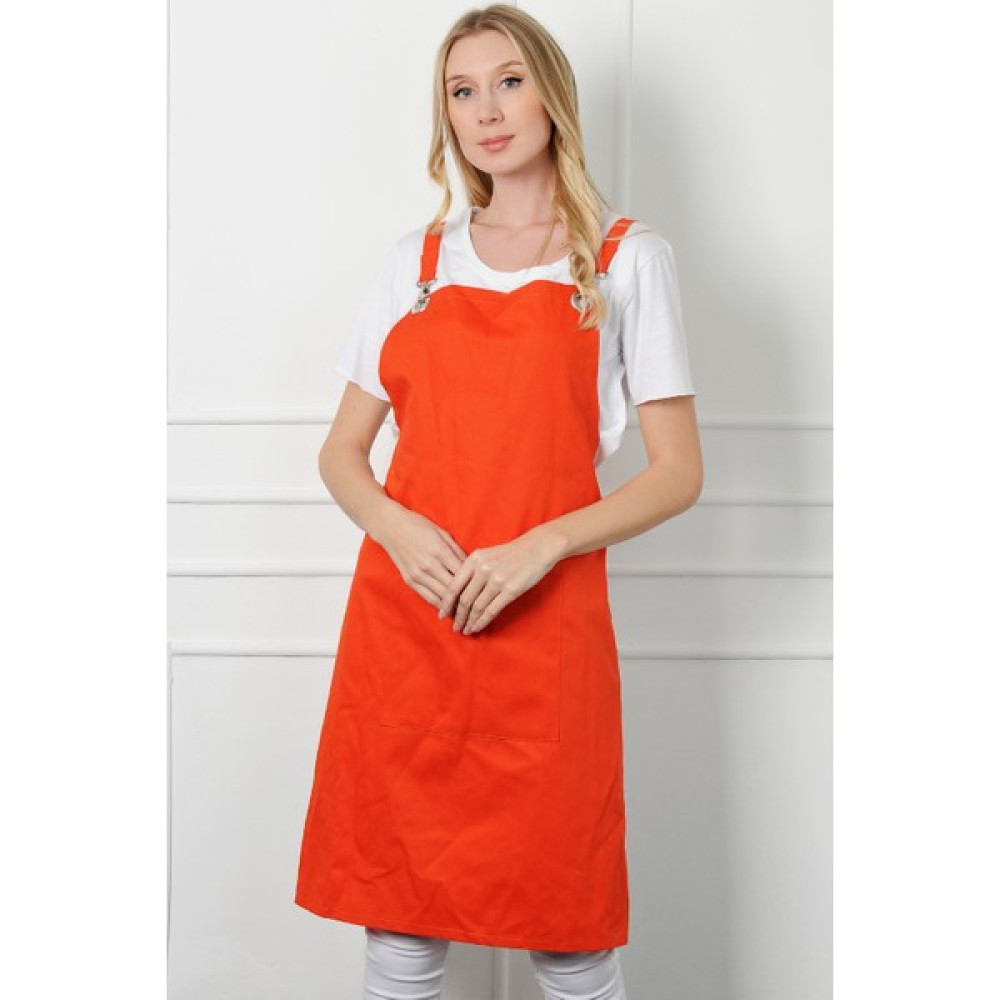 Moda Canel Askılı Masterchef Önlük - Standart - Turuncu Mutfak Önlüğü Fiyatı