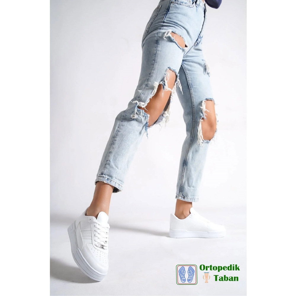 Moda Değirmeni Beyaz Kadın Air Sneaker Bg1147-101-0001 39 Beden Spor Ayakkabı Fiyatı