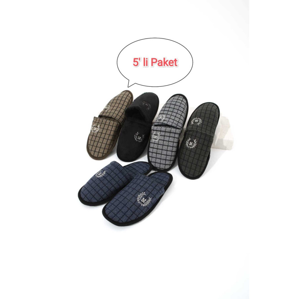 Moda Devrin 5li Paket M Kışlık Terlik Ev Terliği Çeyiz Bohça Seti Misafir Terliği 43 Beden Unisex Sandalet Fiyatı