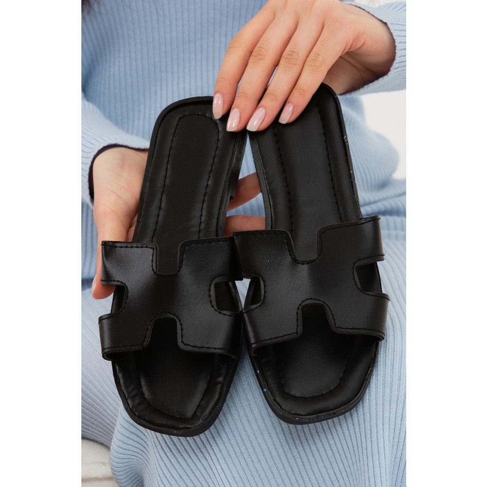 Moda Devrin Siyah Önü Yanı Açık Kadın Terlik Dış Mekan Ve Ev Terliği 38 Beden Unisex Sandalet Fiyatı