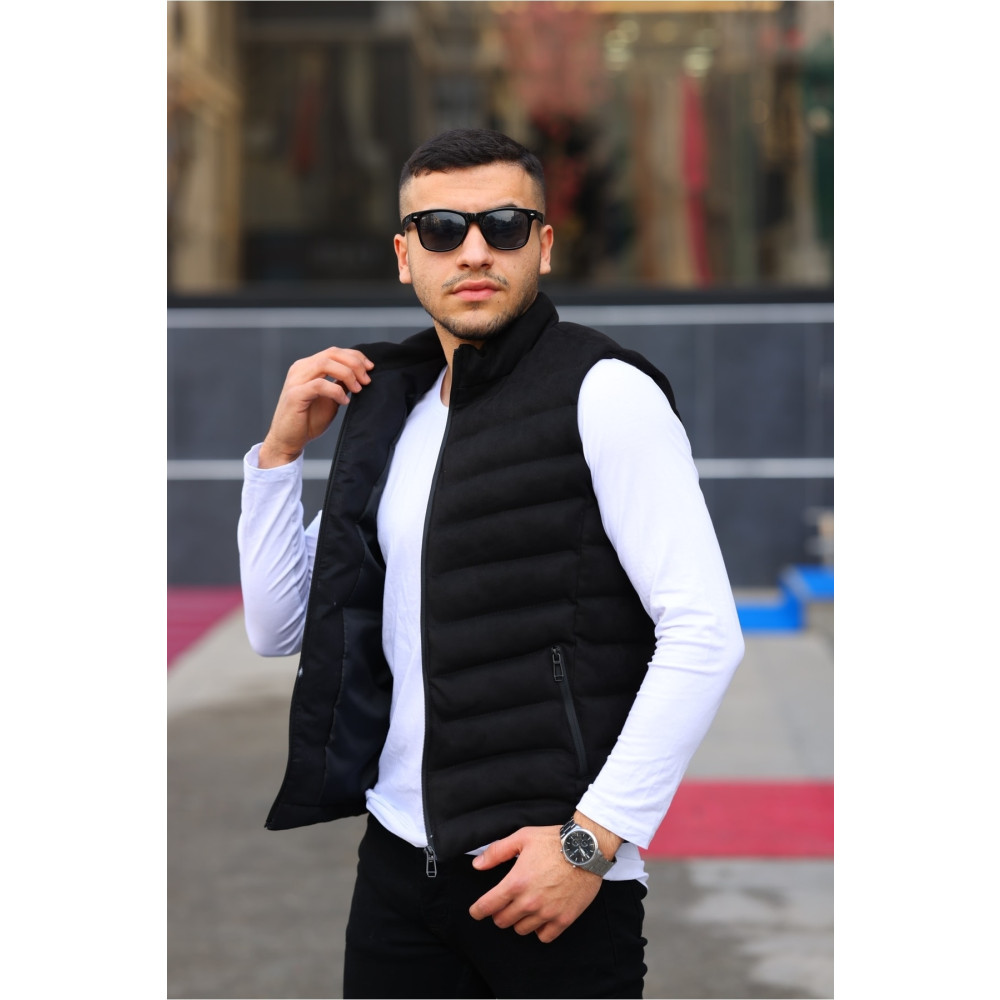 MODA FAVALLİ Yeni Sezon Erkek Şişme Süet Yelek 2XL Beden Kadın Yelek Fiyatı