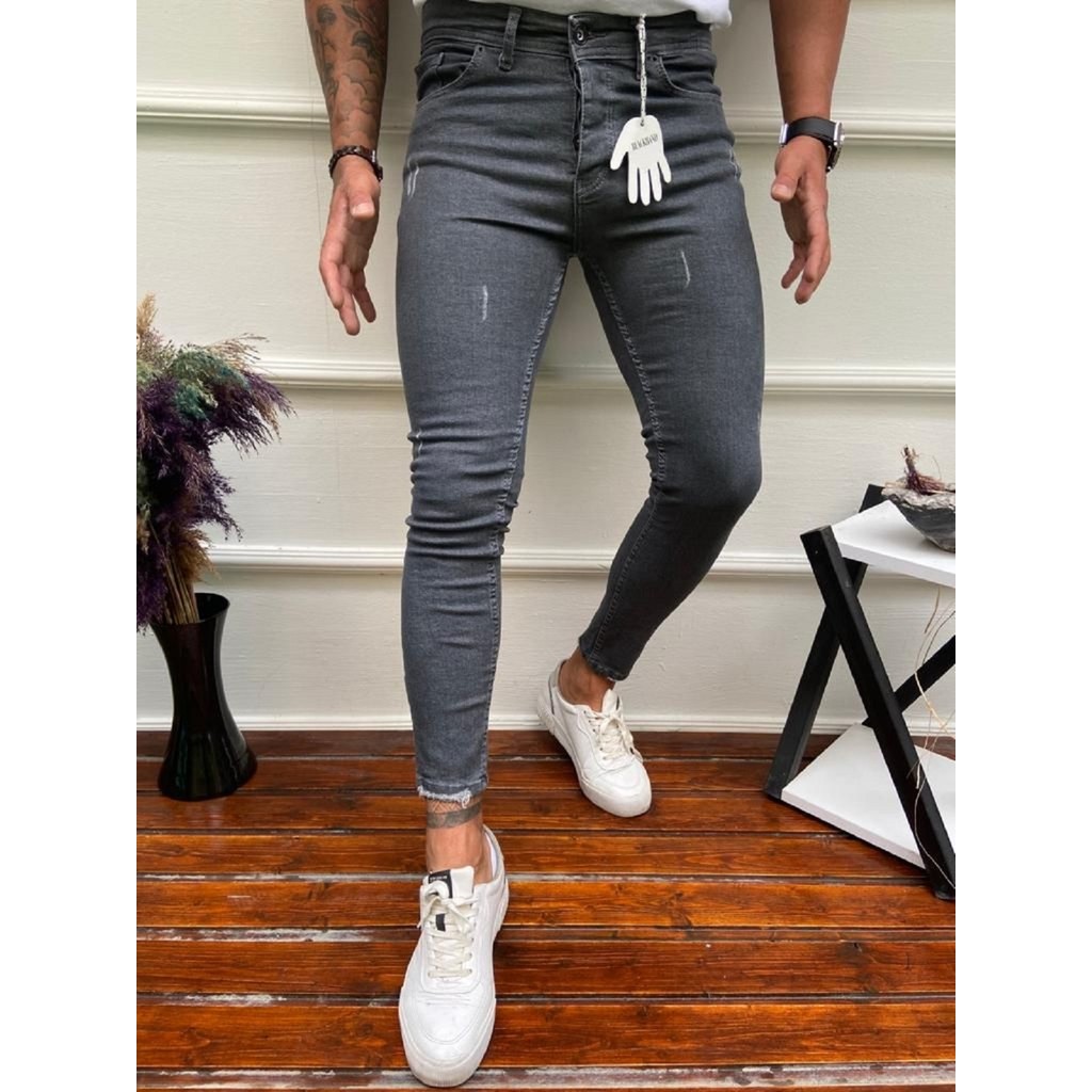 Moda Fine Erkek Koyu Gri Tırnaklı Italyan Kesim Likralı Denim Kot Pantolon Giyim & İç Giyim Fiyatı