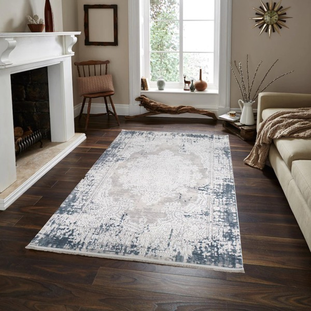 Moda Inci Halı 5448 150 x 233 cm (4 M2) Modern Halı - Gri - 150 x 233 cm Salon Halısı Fiyatı