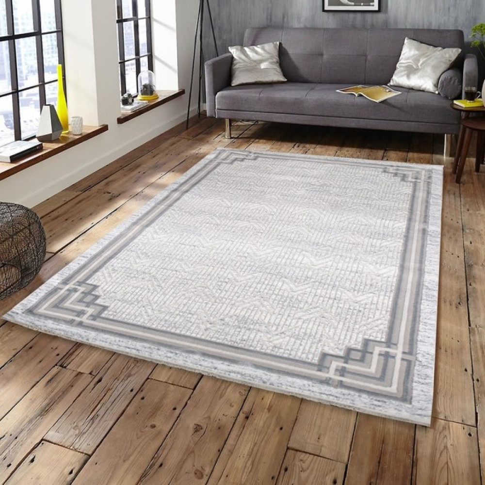 Moda Inci Halı 5955 200 x 290 cm (6 M2) Modern Halı - Gri - 200 x 290 cm Salon Halısı Fiyatı