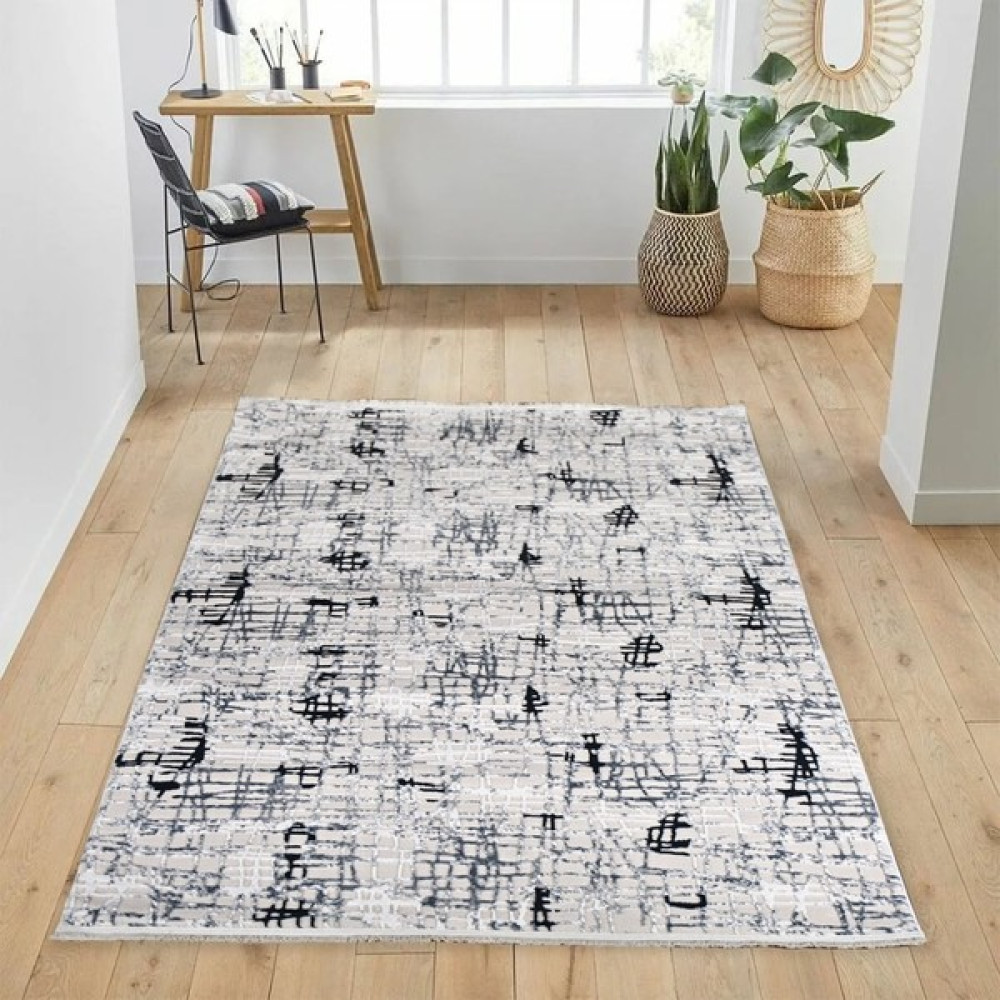 Moda Inci Halı 5980 150 x 233 cm (4 M2) Modern Halı - Gri - 150 x 233 cm Salon Halısı Fiyatı