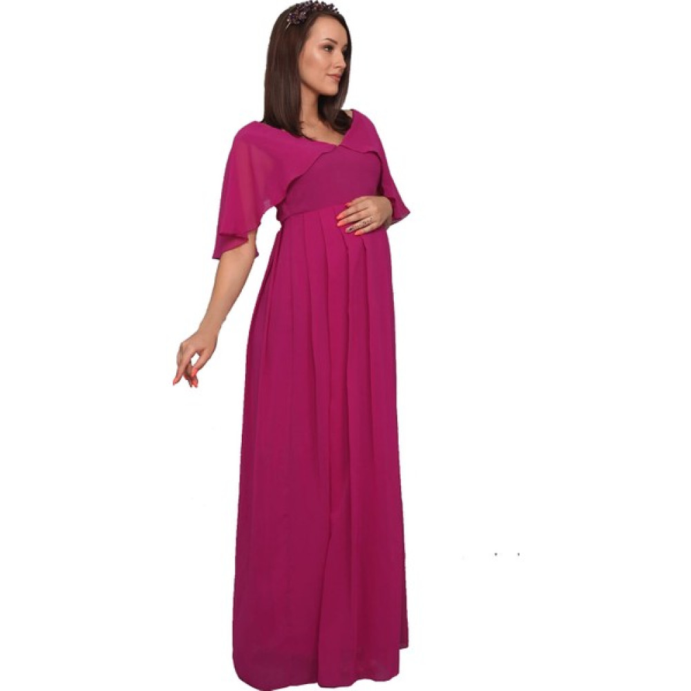 Moda Labio Babyshower Melek Kol Mor Hamile Elbisesi Hamile Giyim Fiyatı