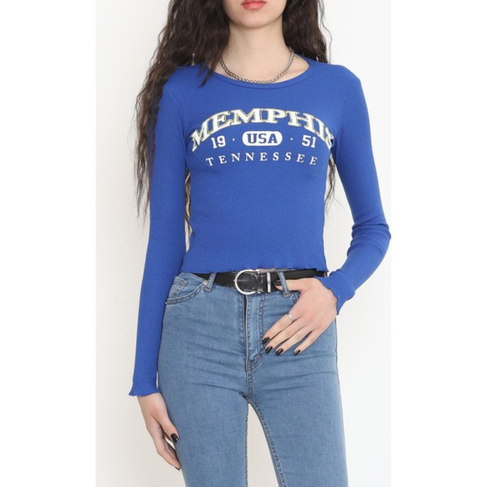 Moda Maniaa Kaşkorse Baskılı Bluz Saks - 15843.1567. Kadın Hırka Fiyatı