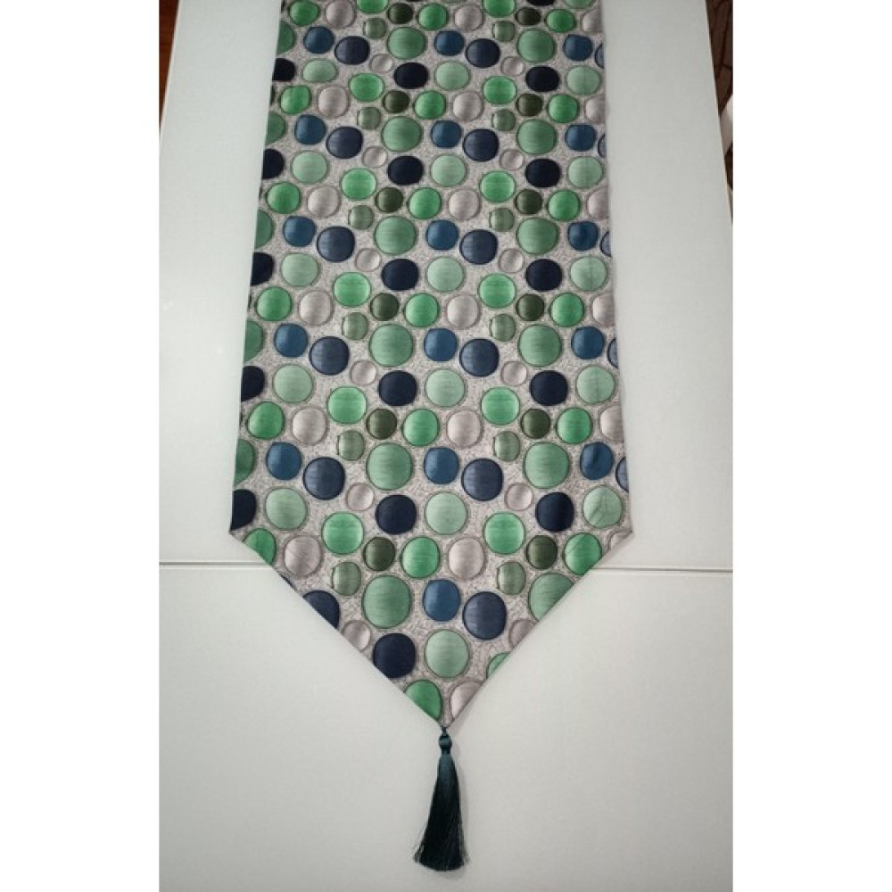 Moda Meral Dama Desenli Runner MMRL255974 - 140 x 40 cm - Renkli Masa Örtüsü Fiyatı