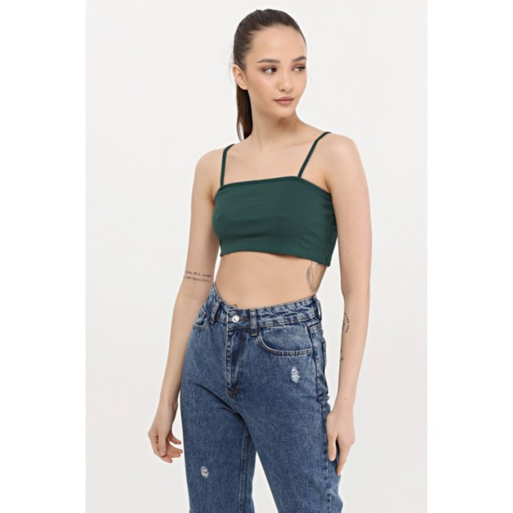 Moda Minerva Yeşil Renk Crop Kadın Eşofman Fiyatı