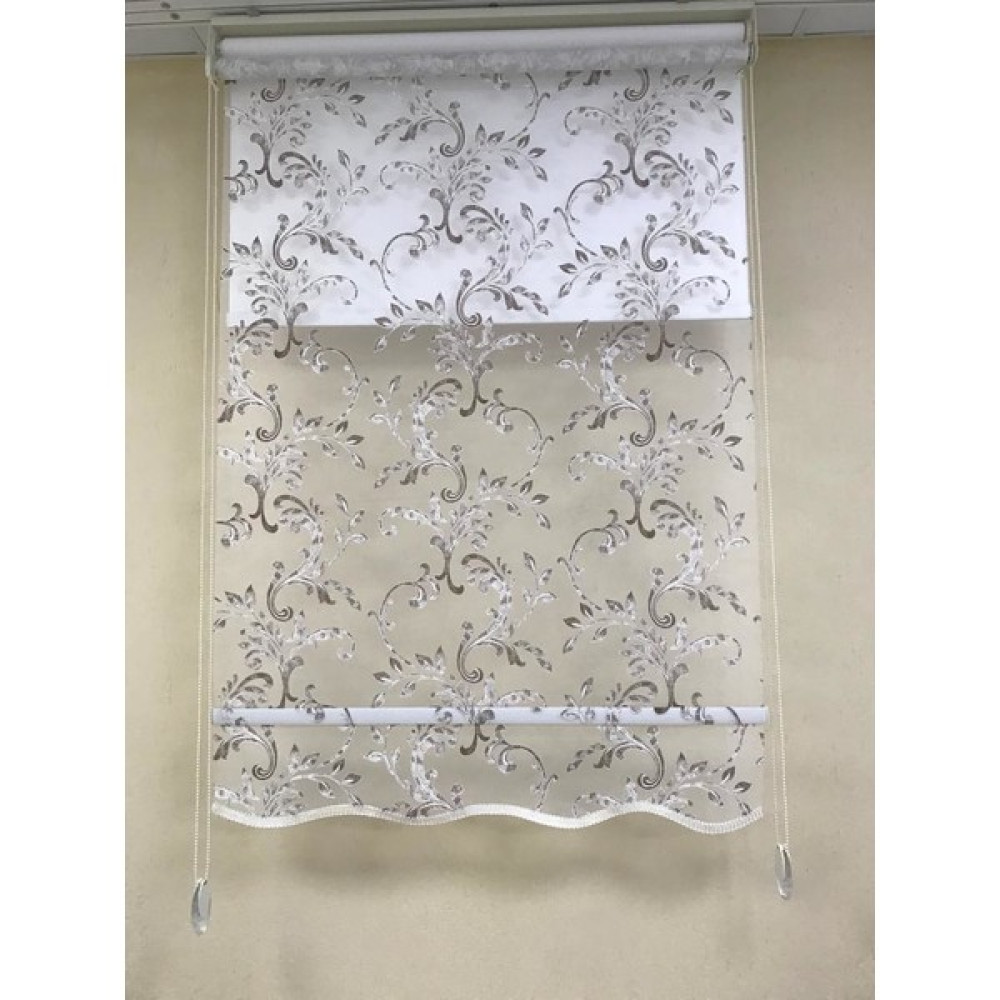 Moda Perde Çift Mekanizmalı Tül Stor - 100 x 200 cm - Bej Stor Perde Fiyatı