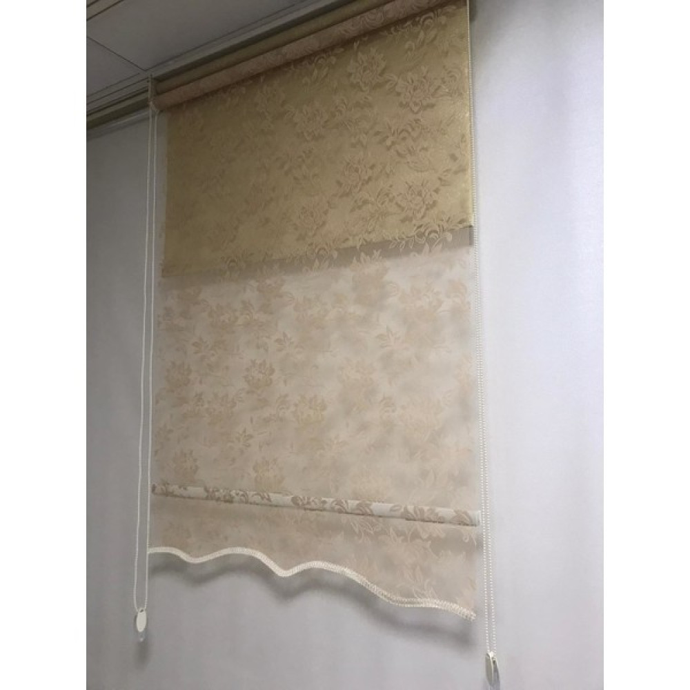Moda Perde Çift Mekanizmalı Tül Stor Perde-- - 100 x 200 cm - Bej Stor Perde Fiyatı