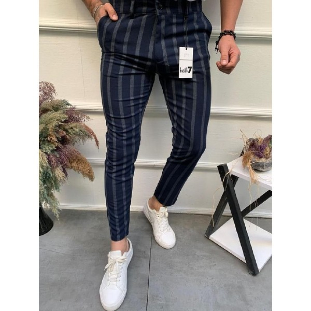Modabm Erkek Slimfit Kesim Çizgili Kumaş Pantolon Erkek Pantolon Fiyatı