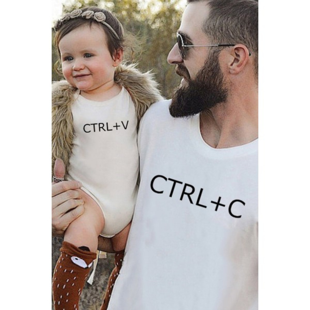 Modacix Ctrl C Baba ve Ctrl V Çocuk Tişört-Beden Için Lütfen Mesaj Atınız. Bayan T-shirt Fiyatı