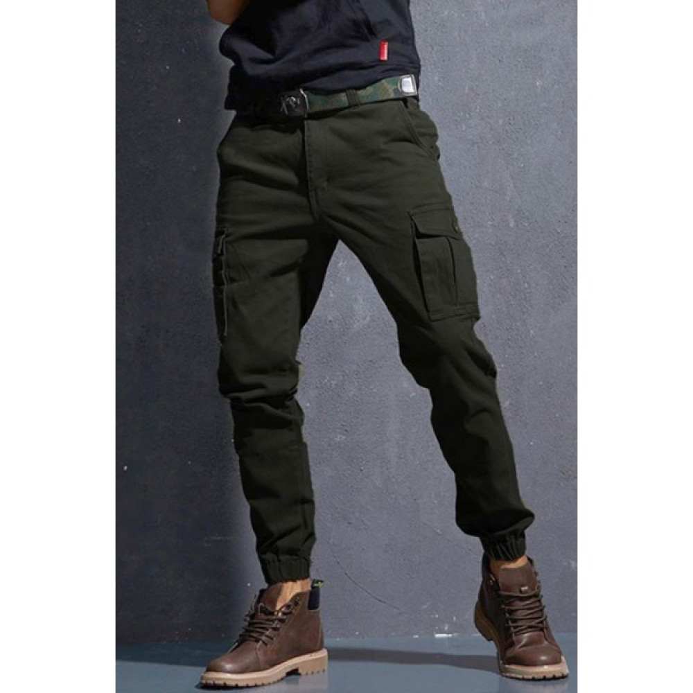 Modacix Yazlık Kargo Pantolon - Gabardin Siyah Kargo - Likralı, Lastikli Paça, Regular, Erkek Erkek Pantolon Fiyatı